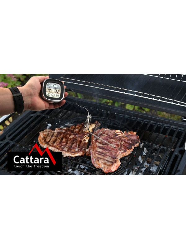 CATTARA Grilovací teplomer digitálny so sondou, 7,5 x 7,5 cm