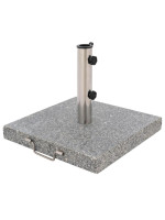 Stojan na slnečník - žula a oceľ - 45 x 45 cm