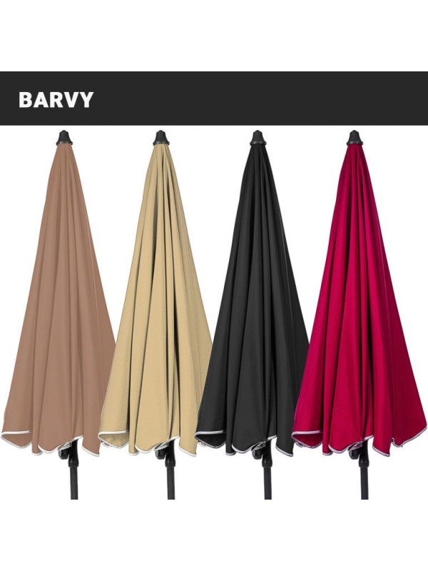 STILISTA záhradný slnečník, 2 m, antracit