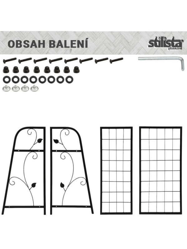 STILISTA stojan na rastliny, 61,5 x 61,5 x 29 cm, oceľ