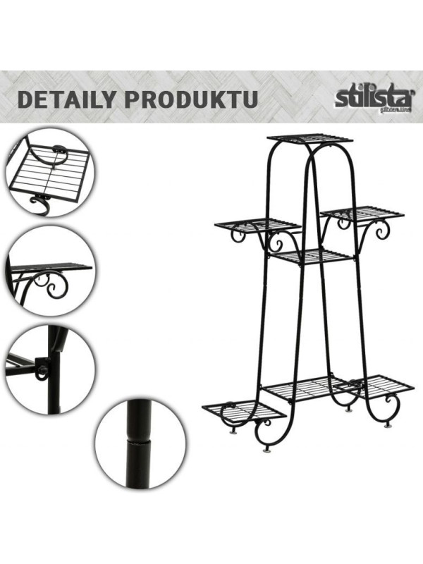 STILISTA stojan na rastliny, 102 x 76 x 24 cm, oceľ