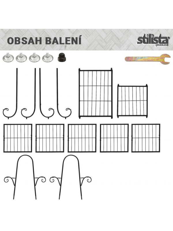 STILISTA stojan na rastliny, 102 x 76 x 24 cm, oceľ