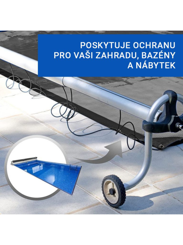 JAGO plachta 650 g/m², hliníkové oká, čierna, 2 x 3 m