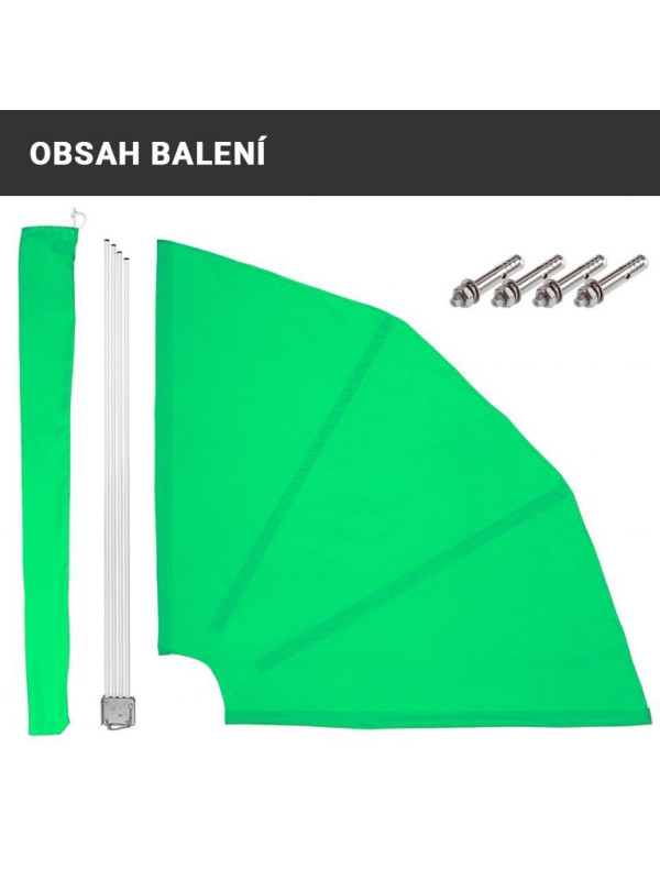 STILISTA Balkónová tieniaca zástena, 140 x 140 cm, zelená