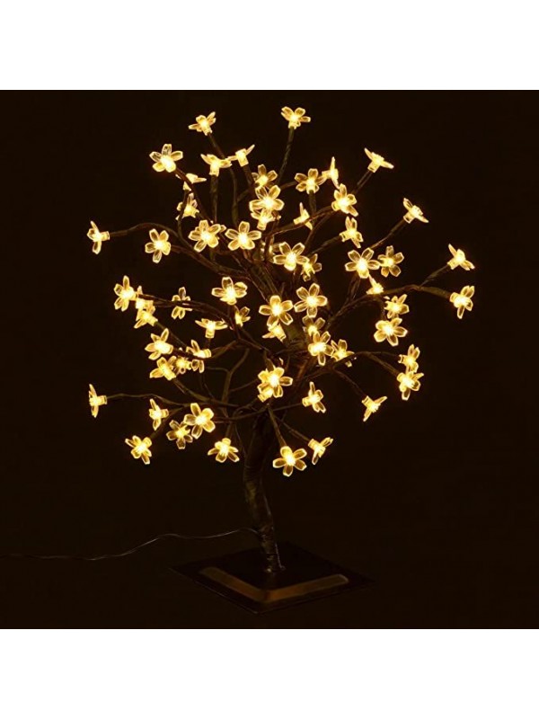 NEXOS Dekoratívny LED strom s kvetmi, teplá biela