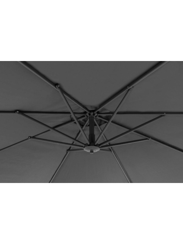 ROJAPLAST Slnečník bočný, 3 m, sivý