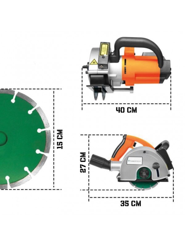 TIMBERTECH drážkovacia fréza s laserom, 1700 W