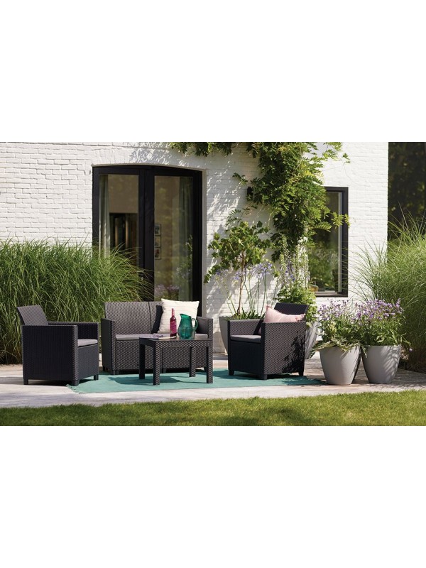 Allibert Záhradný set CLAIRE 2 SEATERS SOFA, grafit