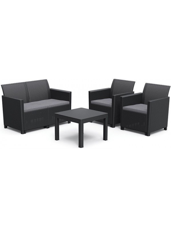 Allibert Záhradný set CLAIRE 2 SEATERS SOFA, grafit