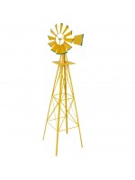 STILISTA veterný mlyn, 245 x 55 cm, oceľ, žltý