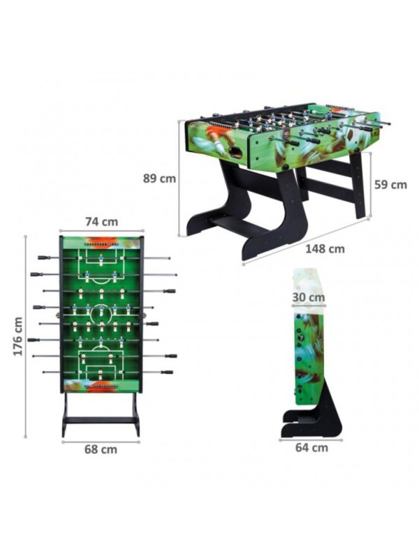 Stolný futbal Liverpool 141 x 125 x 89 cm, zelená potlač