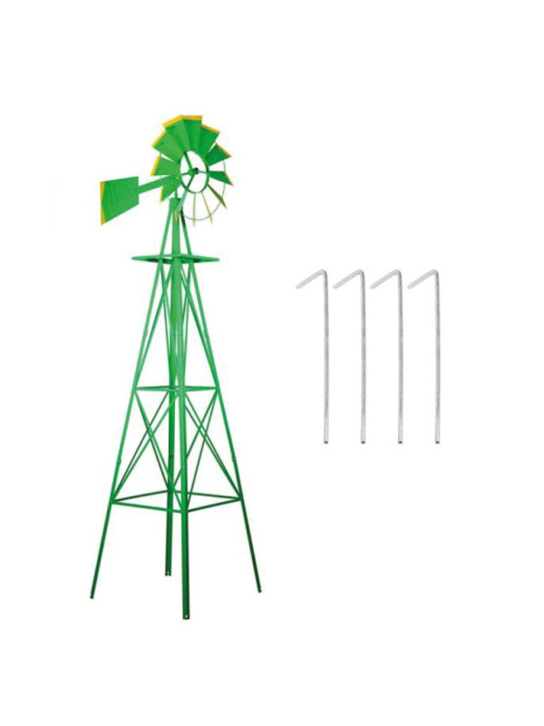 STILISTA veterný mlyn, 245 x 55 cm, oceľ, žltý