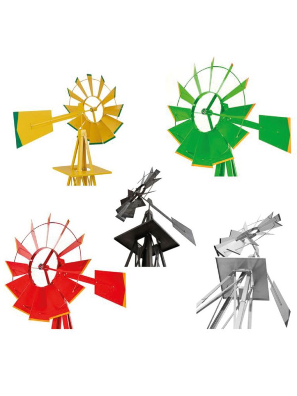 STILISTA veterný mlyn, 245 x 55 cm, oceľ, žltý