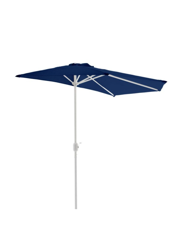 Polkruhový záhradný slnečník - tmavo modrý - 2,7 m