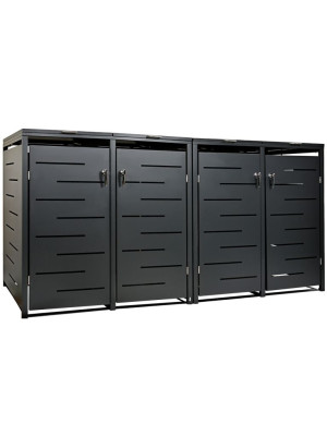 STILISTA skriňa na 4 popolnice 260 x 80 x 116 cm, antracit