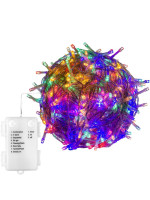 VOLTRONIC Vianočná reťaz 10 m, 100 LED, farebná, na batérie