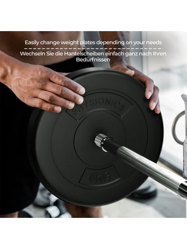 PHYSIONIC Vzpieračský set so závažím hviezdicové zámky 125kg