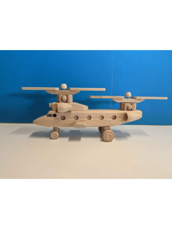 Drevená helikoptéra, 40 x 8 x 15 cm