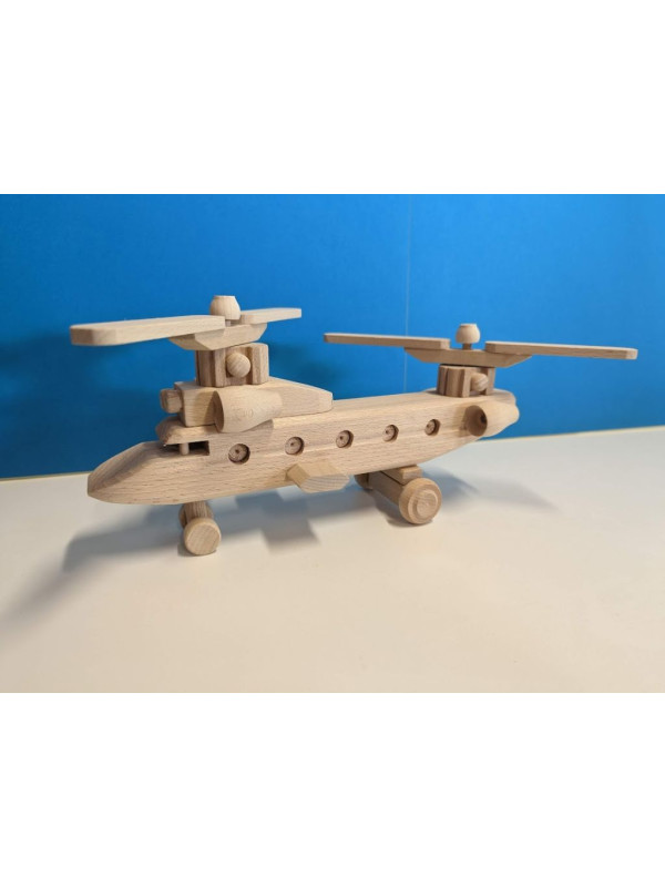 Drevená helikoptéra, 40 x 8 x 15 cm