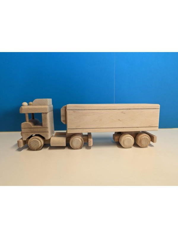 Drevený kamión s pokladničkou, 33 x 7 x 12 cm