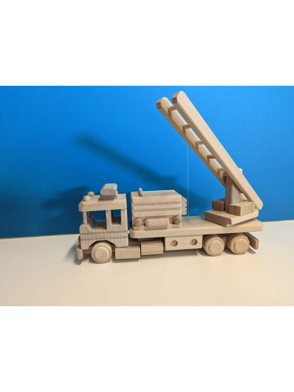 Drevené hasičské auto, 35 x 7 x 14 cm