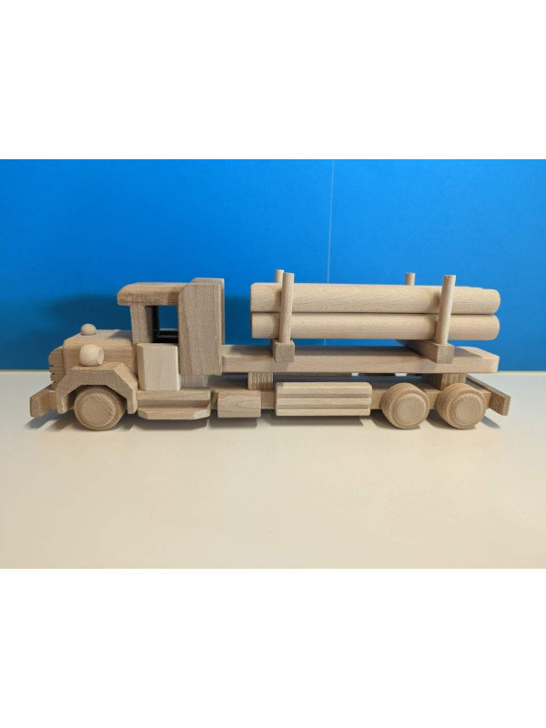 Drevený kamión s kládami, 38 x 9 x 12 cm