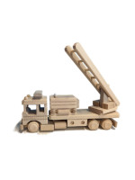 Drevené hasičské auto, 35 x 7 x 14 cm