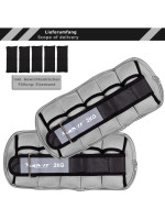 MOVIT Neoprénové reflexné záťažové manžety, 2 x 2 kg, šedé