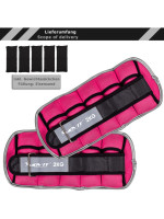 MOVIT Neoprénové reflexné záťažové manžety, 2x2 kg, ružové