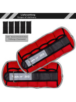 MOVIT Neoprénové reflexné záťažové manžety, 2x2 kg, červené