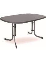 Odolný skladací stôl 132x90 cm, kov a sevelit, antracit