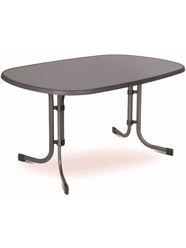 Odolný skladací stôl 132x90 cm, kov a sevelit, antracit