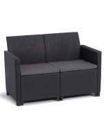 Allibert Dvojmiestna pohovka Claire, grafit