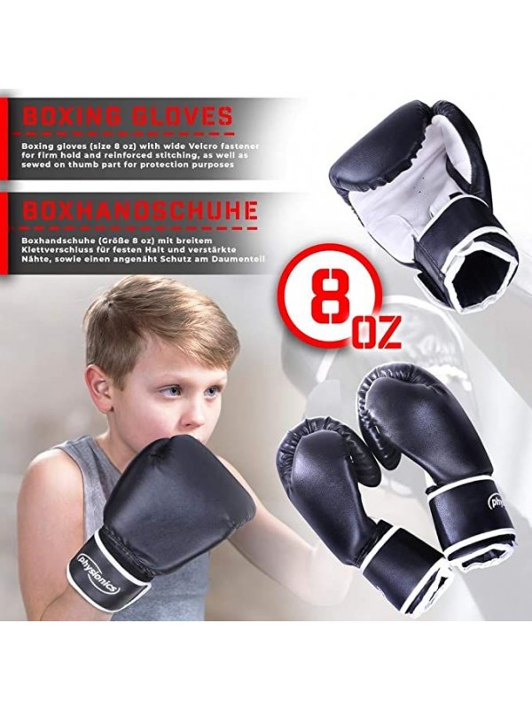 Boxovacie vrece s boxerskými rukavicami pre deti, 25 x 60 cm