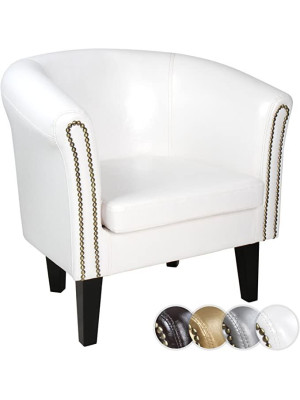 Kreslo Chesterfield, 58 x 71 x 70 cm, biele
