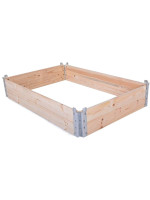 Prírodný skladací záhon z borovice 120x80 cm, stohovateľný,