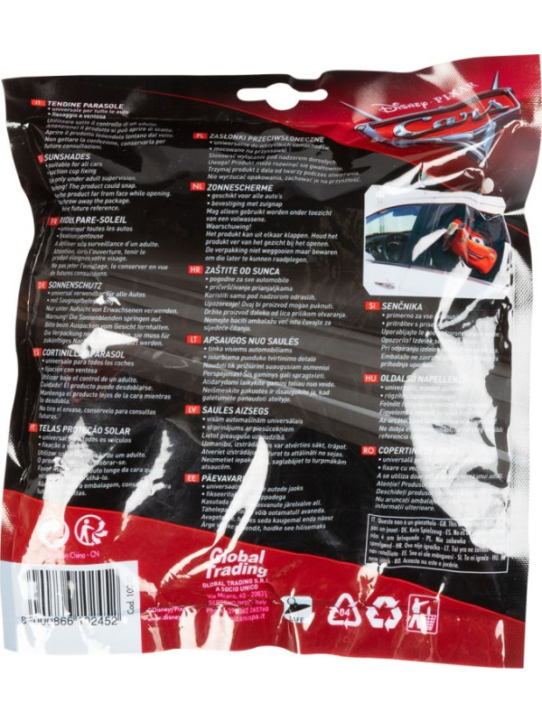 Clona slnečná na bočné okno CARS 2ks