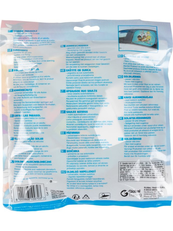 Clona slnečná na bočné okno LOONEY TUNES 2ks