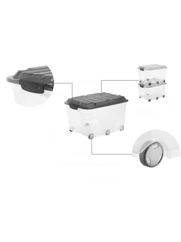 Úložný box ROLLER, 57 L, modrá