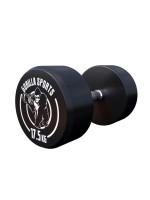 Gorilla Sports Jednoručná činka čierno/biela, 17,5 kg