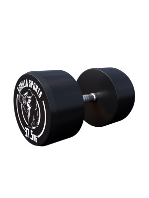 Gorilla Sports Jednoručná činka čierno/biela, 37,5 kg