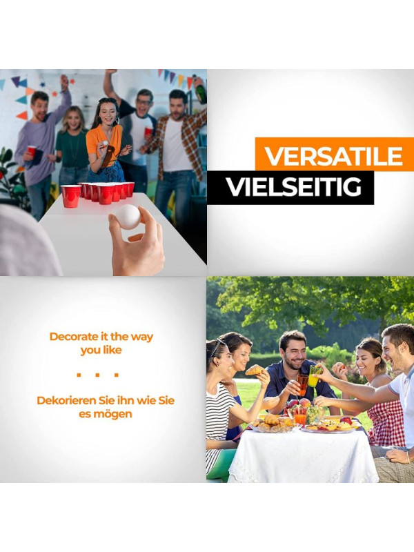 JAGO Skladací stôl pre 8 osôb, 183 cm, biely