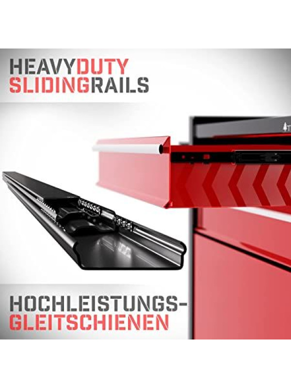 Pojazdná dielenská skriňa, 5 zásuviek, 615 x 330 x 1085 mm