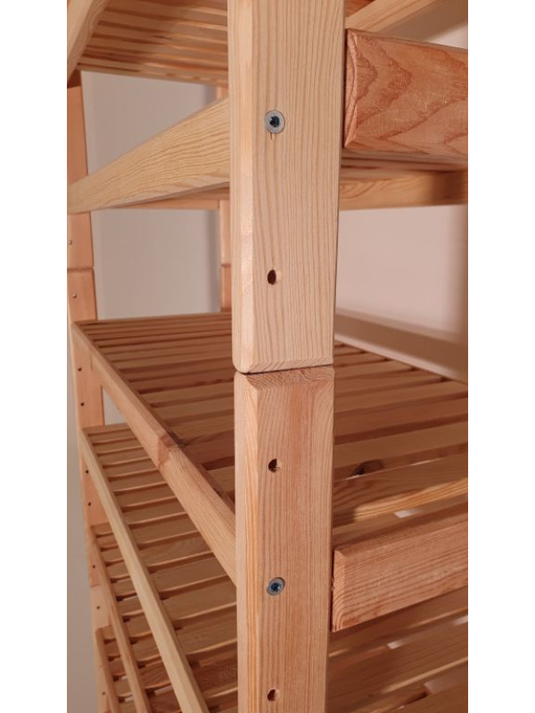 Drevený regál s 3 policami, 60 × 54 × 25 cm, česká výroba