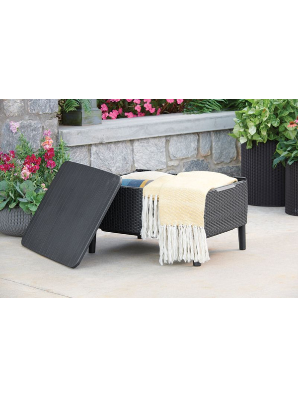 Záhradný polyratanový set SALEMO - grafit