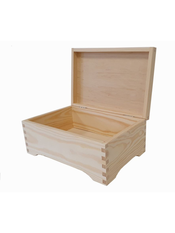 Drevená krabica s vekom 30×20×13 cm, borovica, česká výroba