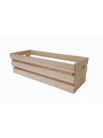 Prírodný drevený box na truhlíky 40x16x12,5 cm borovica