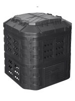 Záhradný plastový kompostér, 600 l, čierny