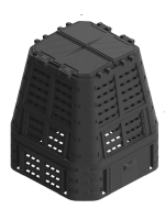 Záhradný kompostér 740 l plastový, čierny, odolný polypropyl