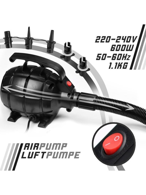 Physionics Airtrack nafukovacia žinenka, 4 m, čierna